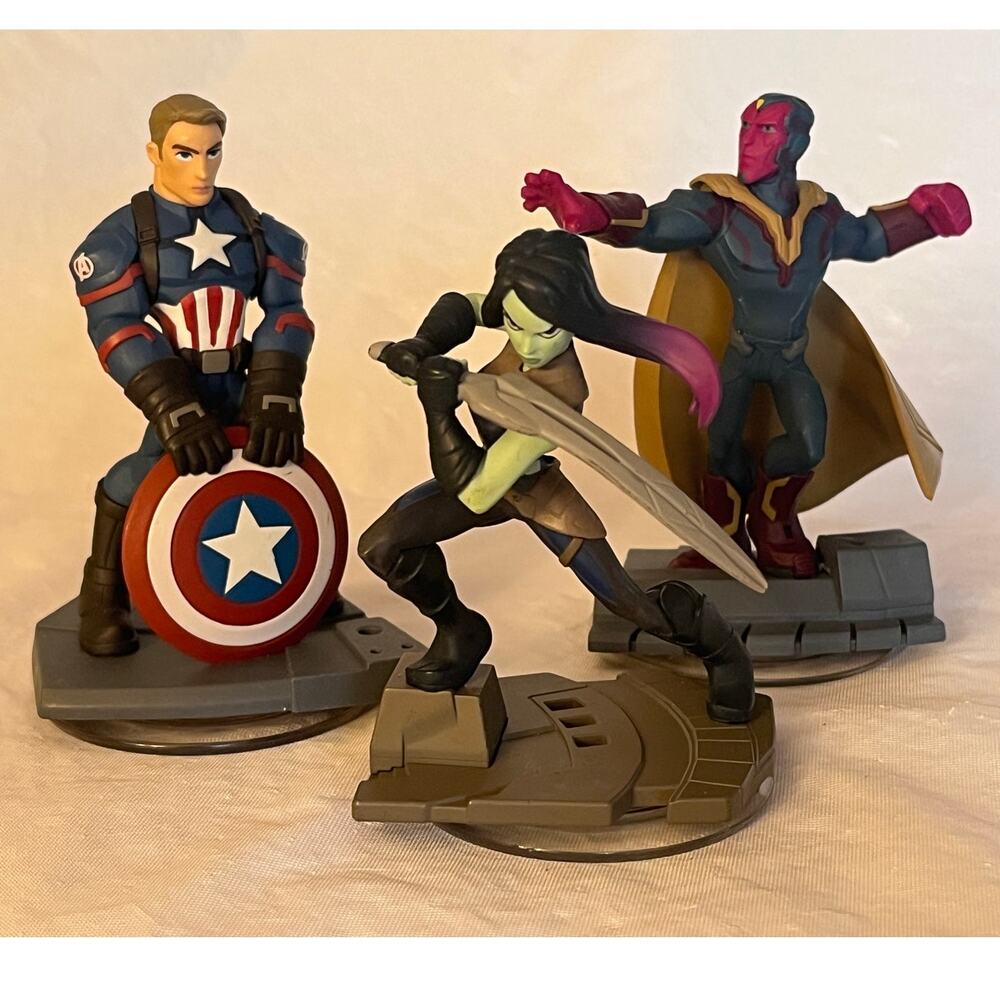 Disney Infinity Marvel lot of  3 - Vision, Captain America, Gamora